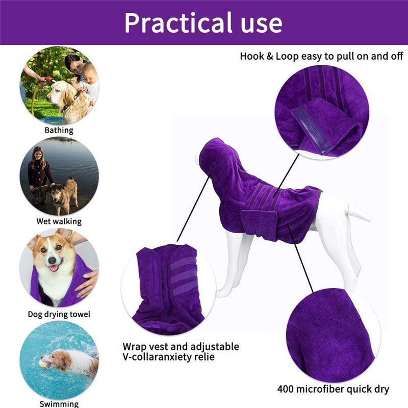 Pet Super Absorbent Quick Drying Fiber Bath Towel