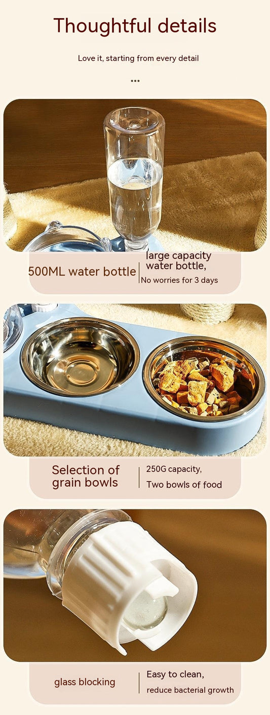 Automatic Drinking Water Protection Cervical Spine Cat Food Holder