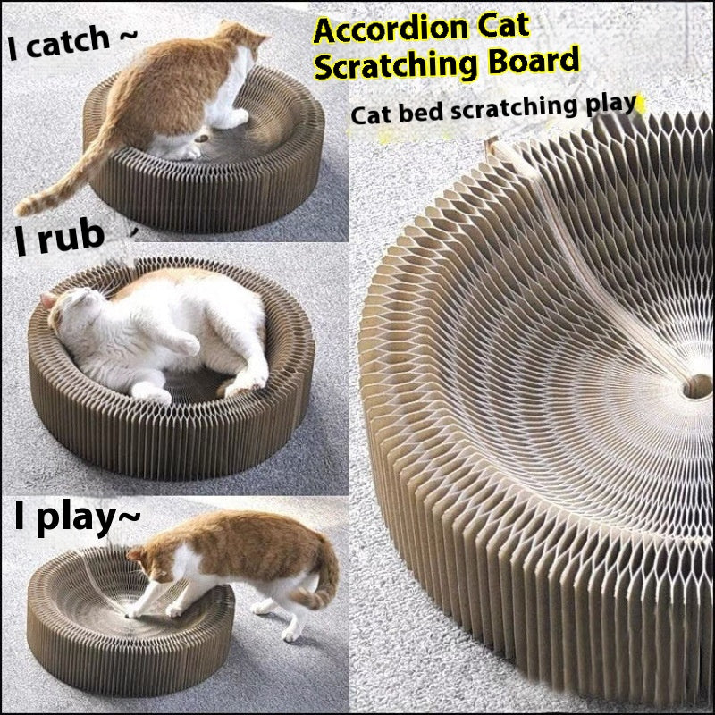 Creative Accordion Decompression Wear-resistant Corrugated Paper Cat Scratch Board