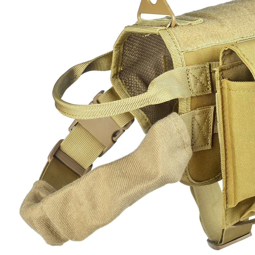 K9 Tactical Dog Harness Vest with MOLLE and Optional Pouches