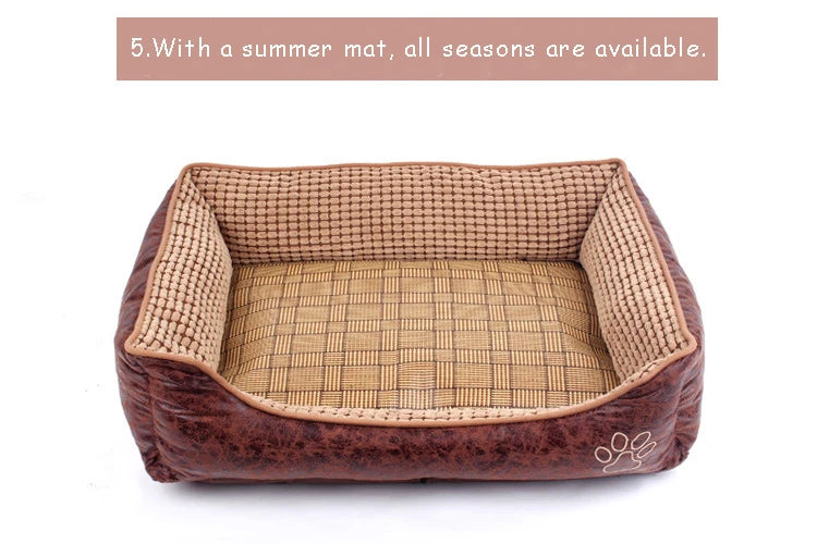 Soft Pet Dog Bed Basket – High-Quality Fabrics for Dogs & Cats