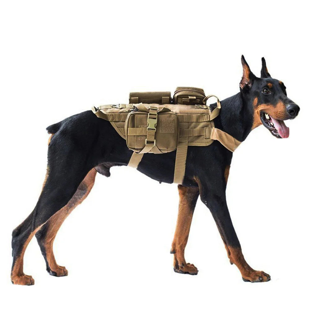 K9 Tactical Dog Harness Vest with MOLLE and Optional Pouches