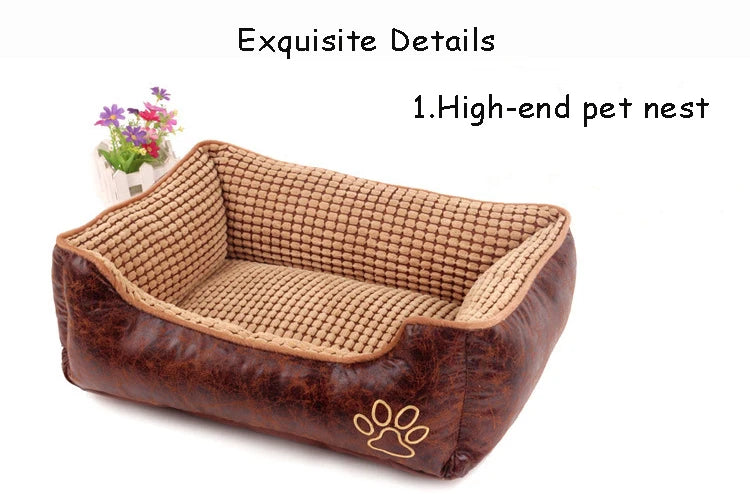 Soft Pet Dog Bed Basket – High-Quality Fabrics for Dogs & Cats