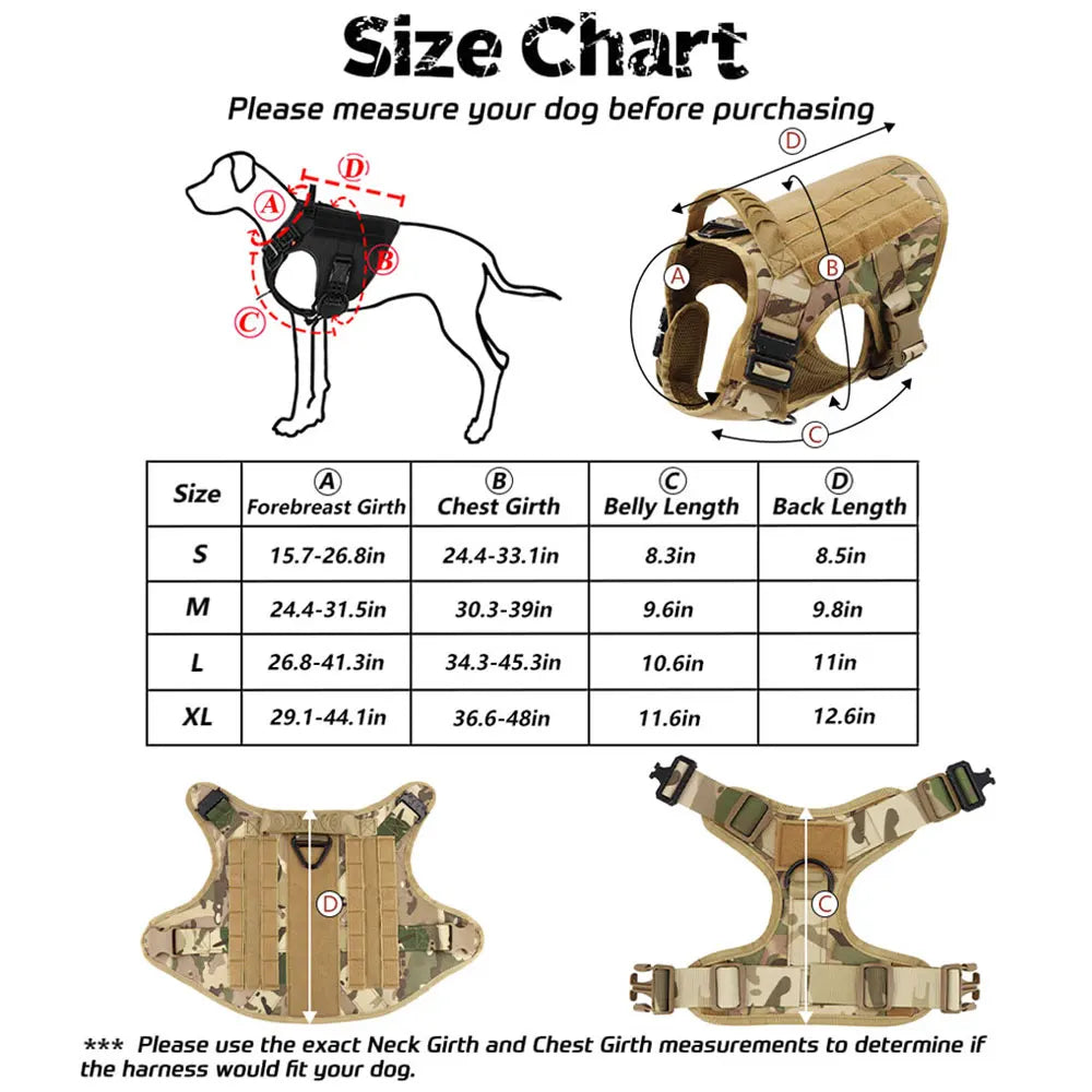 Large Dog Harness & Leash Set - Training & Walking Vest