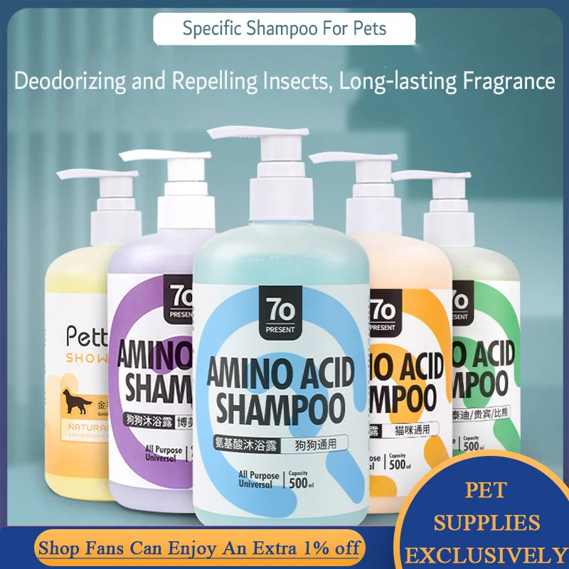 Pet Bath Shampoo Conditioner Bodysoap for Cats Dogs Hair Care Cleaning Shower Gel Deodorant Grooming Supplies