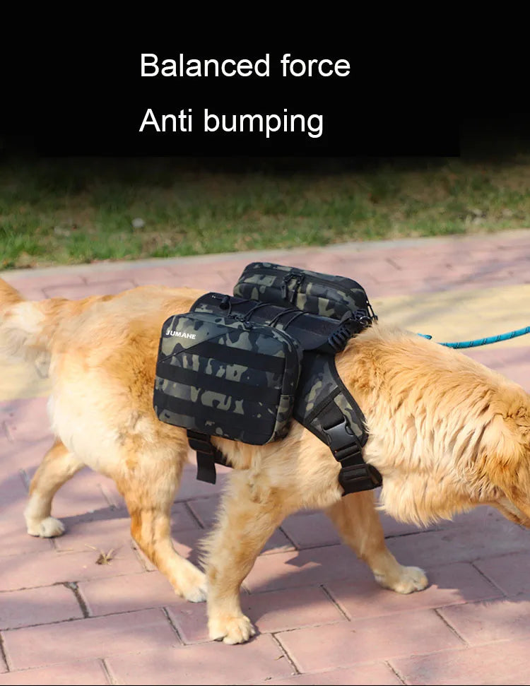 Tactical Dog Harness Backpack - For Medium to Large Dogs