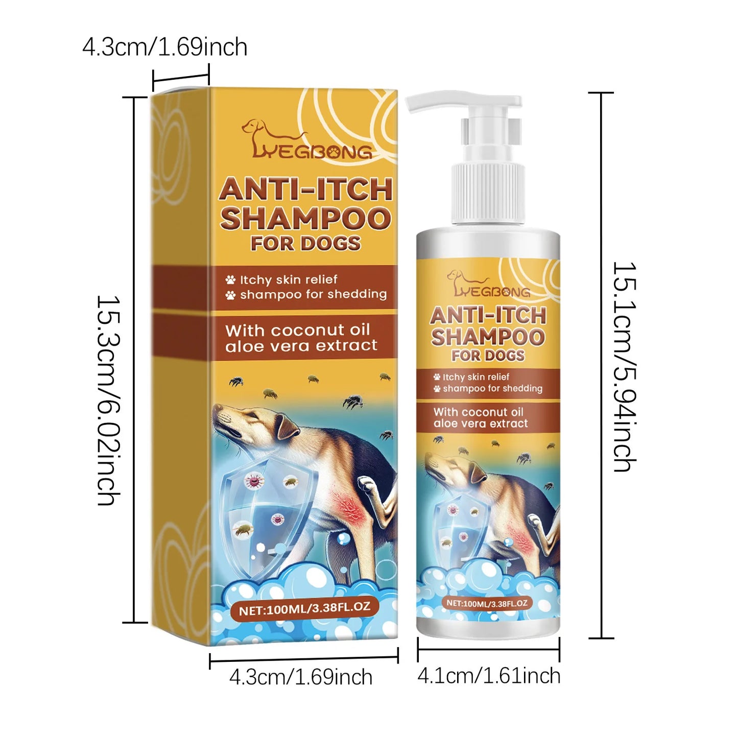 Pet Shampoo Conditioner Moisturizing for Sensitive Skin PH Balanced Anti Itching Flea Killer Dirt Mite Removal Cat Dog Cleaning Foam