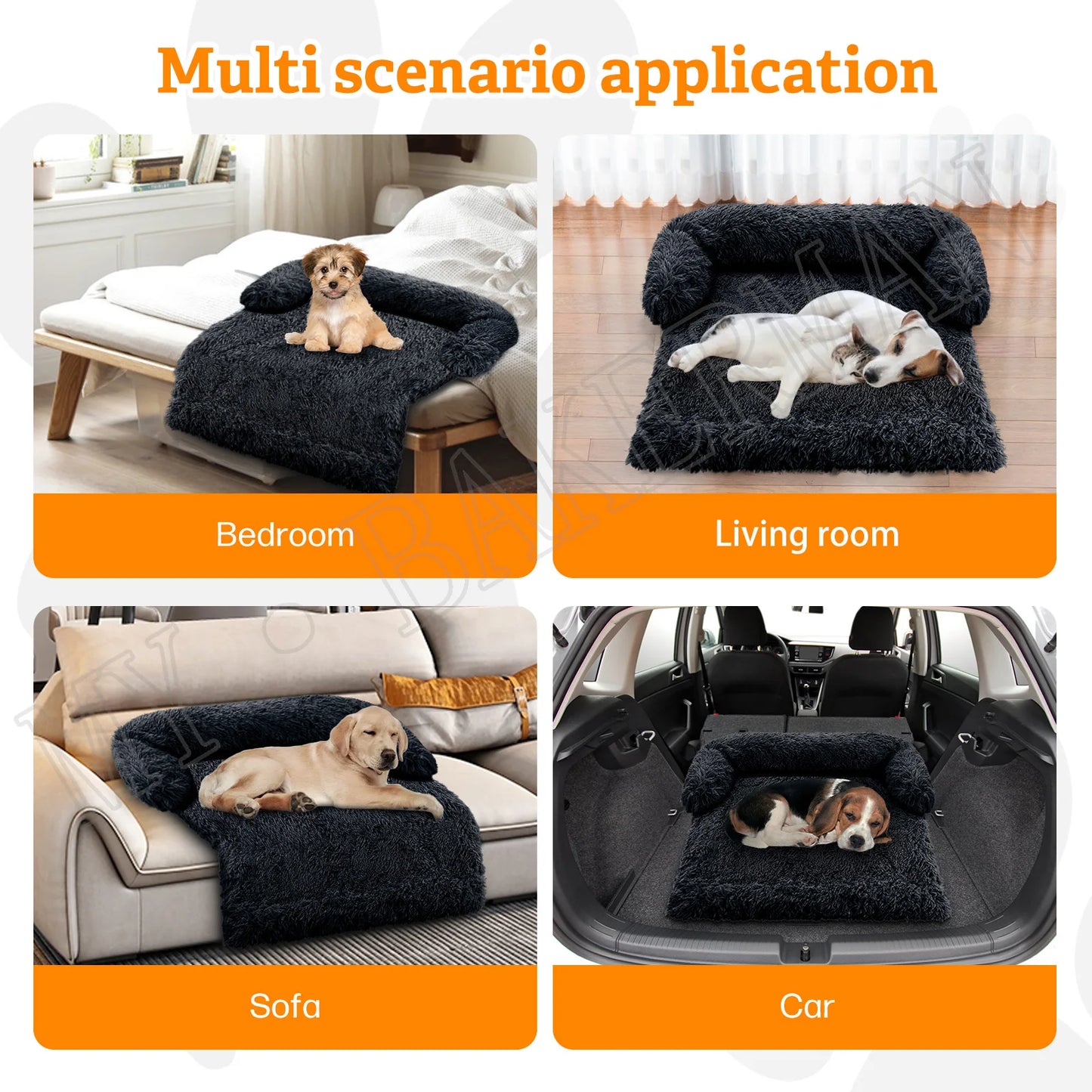 Corduroy Dog Bed Mat - Breathable, Washable Pet Bed with Non-Slip Design for All Seasons S-XXL