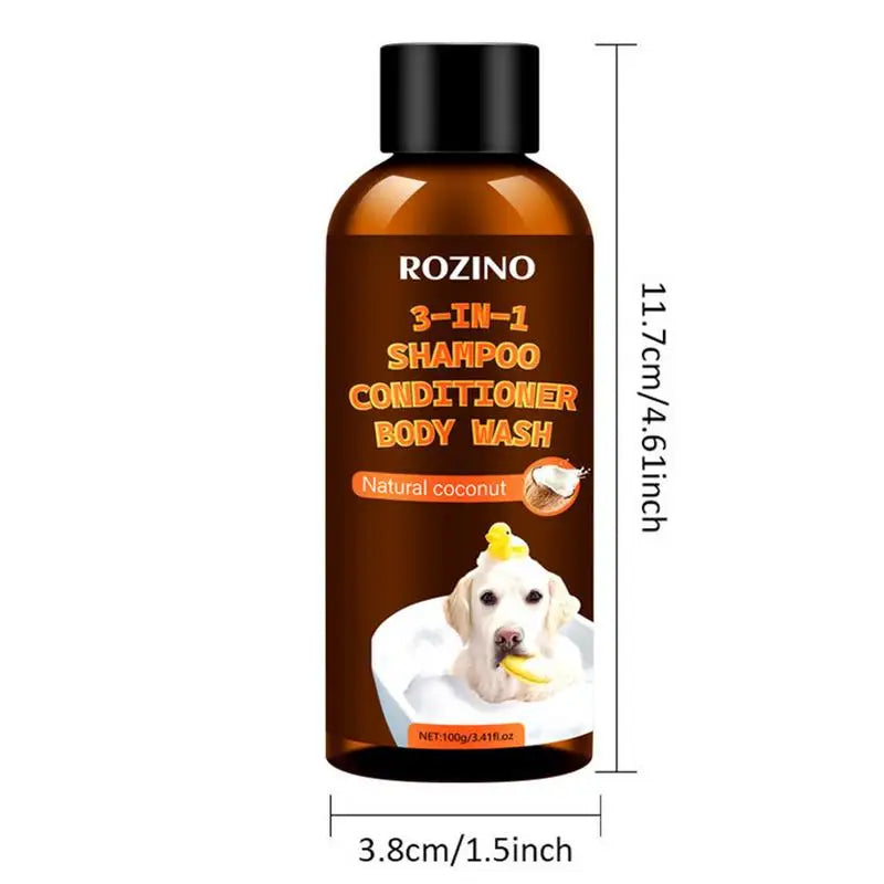 Dog Wash 3-in-1 Coconut Shampoo And Conditioner Plant-Based Organic Tearless Moisturizer Dog Cat Shampoo And Conditioner Carpet