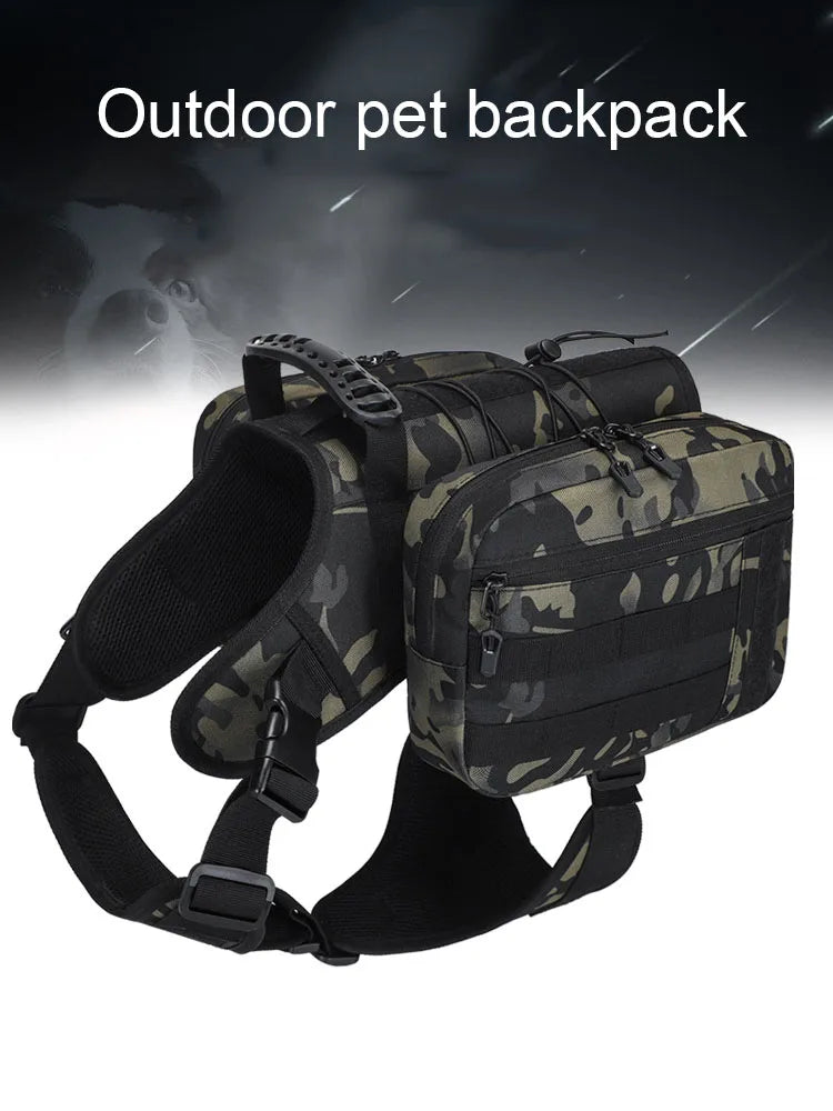 Tactical Dog Harness Backpack - For Medium to Large Dogs