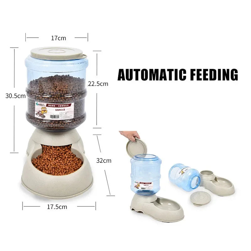 Automatic Pet Feeder and Water Dispenser – High Capacity (3.8L) Dogs and Cats