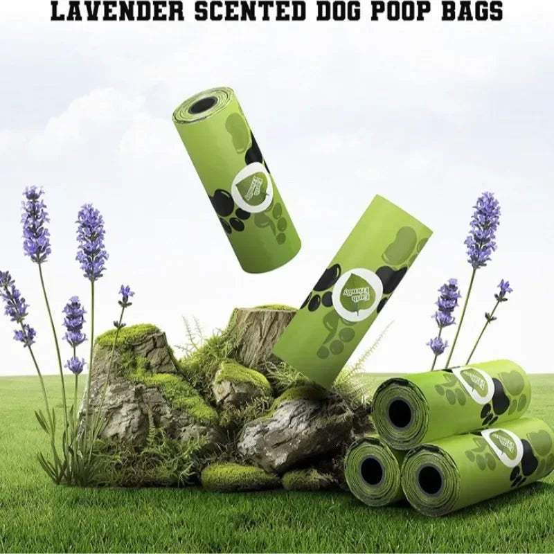 Large Capacity Pet Poop Bags Biodegradable Scented Thickened Garbage Bags for Dog and Cat Poop Cleaning Supplies