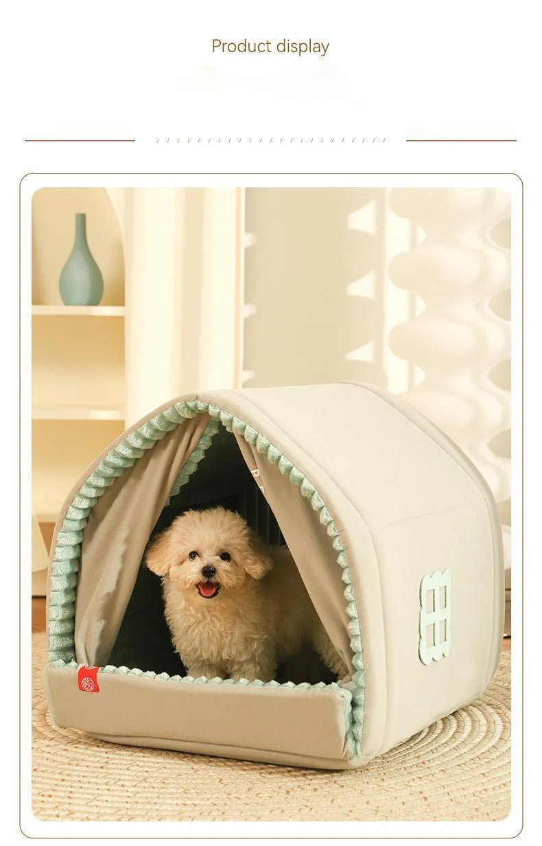 Kennel Winter Warm Small Dog or Cat House Closed