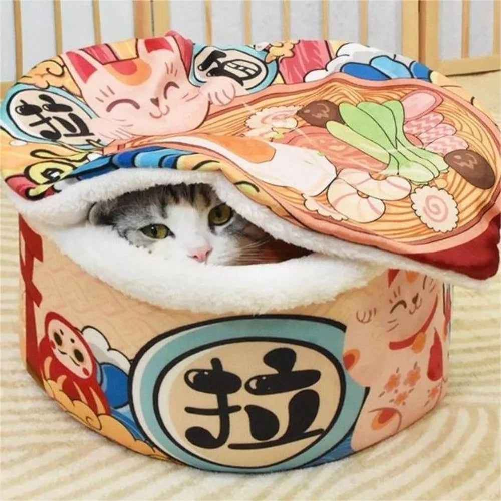 Instant Noodle Cat House - Cute and Comfortable Detachable Cat Sofa Bed, Soft Pet Nest