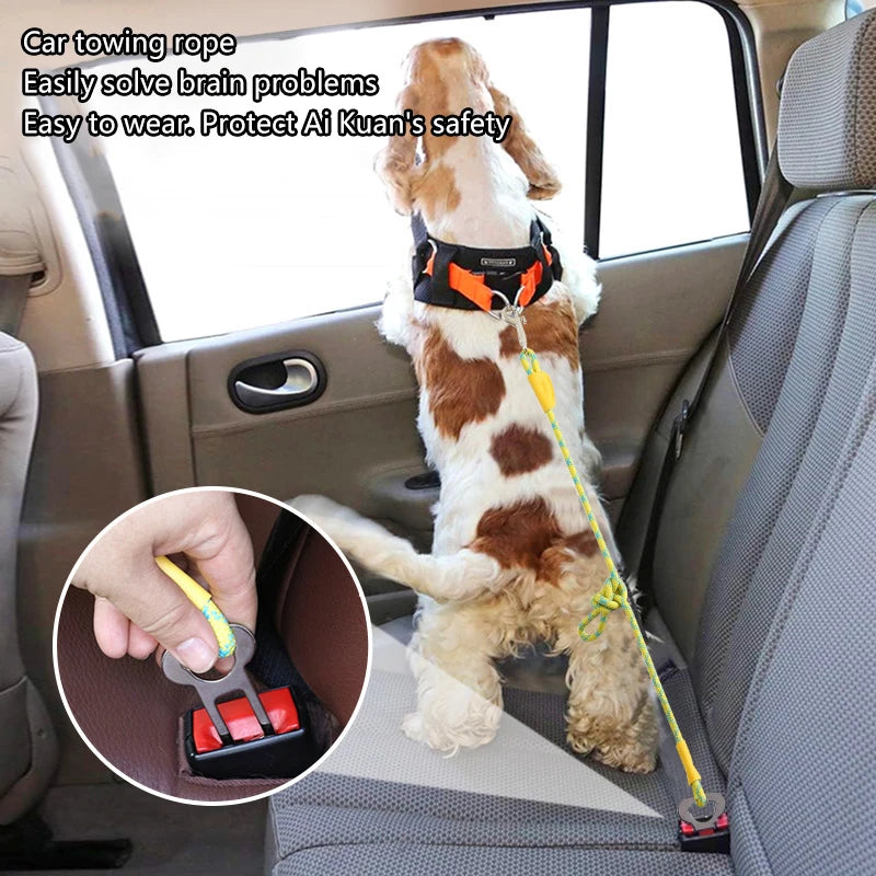 Adjustable Dog Car Seat Belt – Safety Harness for Pets