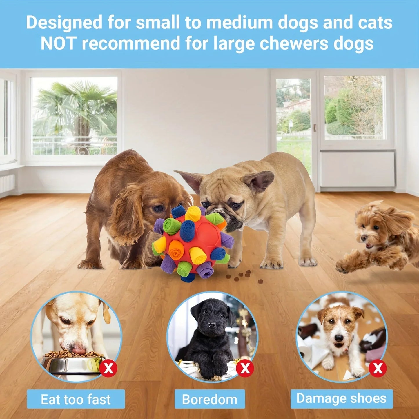 Dog Snuff Ball – Interactive Educational Toy that Encourages Natural Foraging Skills Slow Feeder for Training and Stress Relief