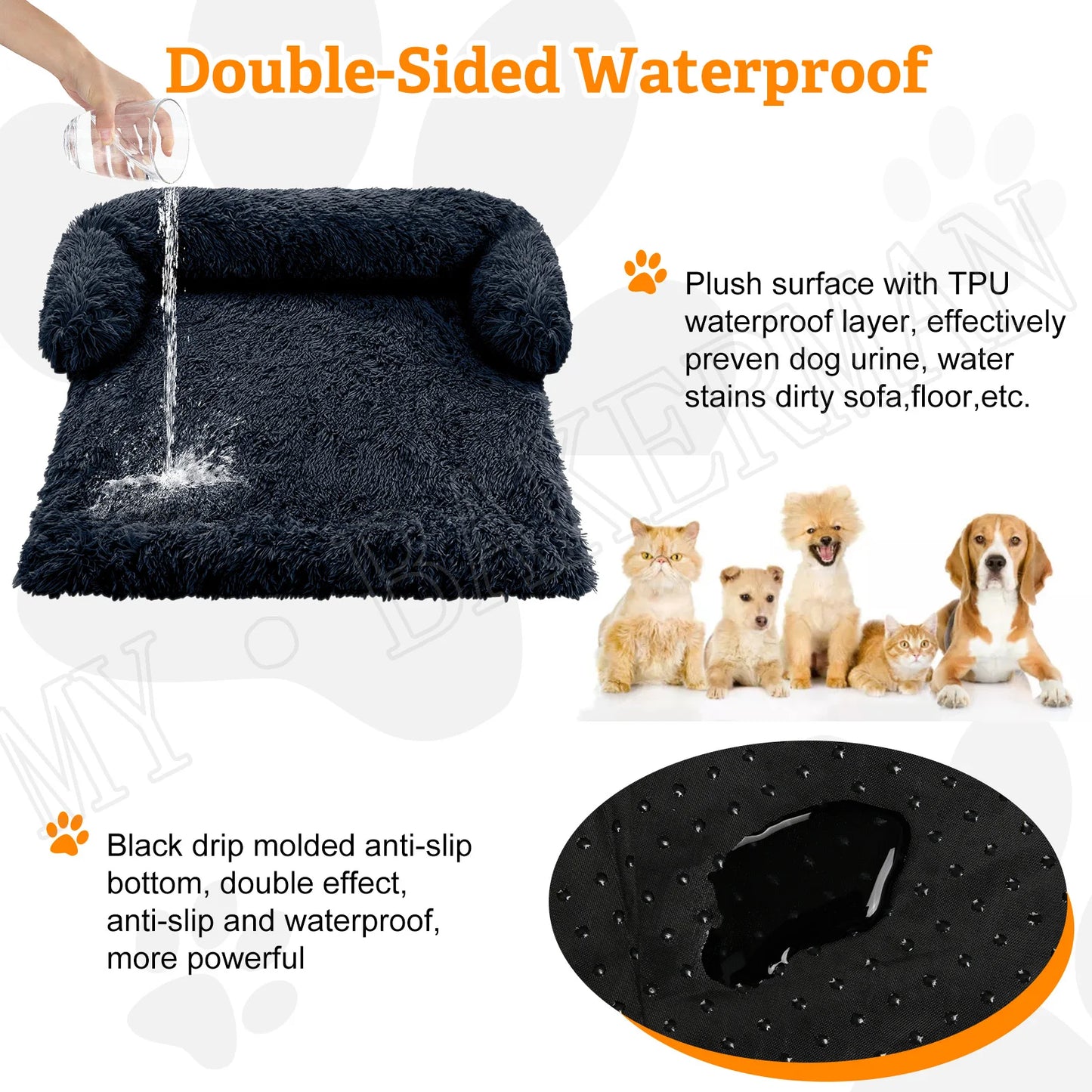 Corduroy Dog Bed Mat - Breathable, Washable Pet Bed with Non-Slip Design for All Seasons S-XXL