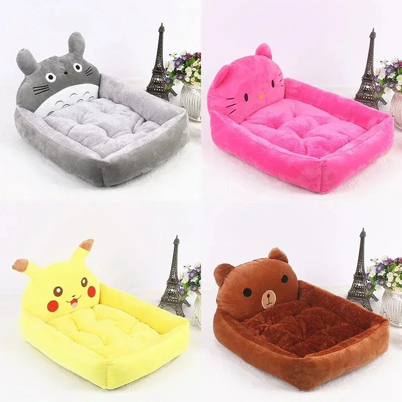 Animal Pattern Dog Bed - Breathable and Machine Washable Pet Sofa for Dogs and Cats