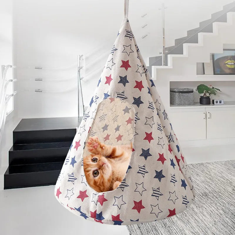 Creative Cat Hammock – Breathable Hanging Basket Bed for Cats & Pets