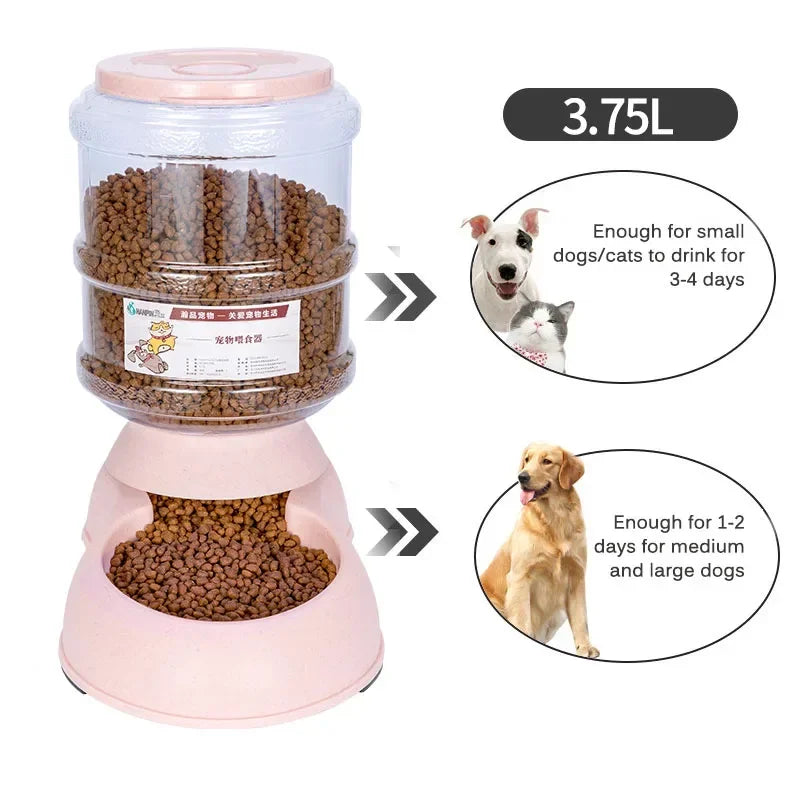 Automatic Pet Feeder and Water Dispenser – High Capacity (3.8L) Dogs and Cats