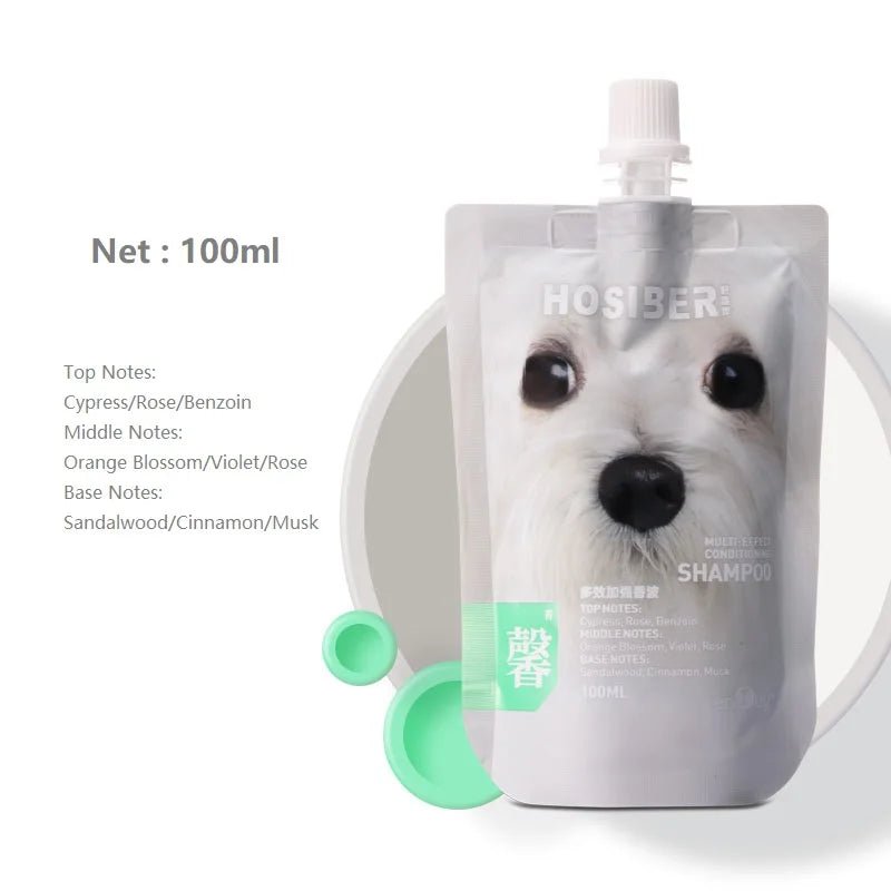 Pet Bath Shampoo Conditioner, Soft Shower Gel, General Bathing Supplies, Sterilization Deodorant, Fragrant Itching, 100ml