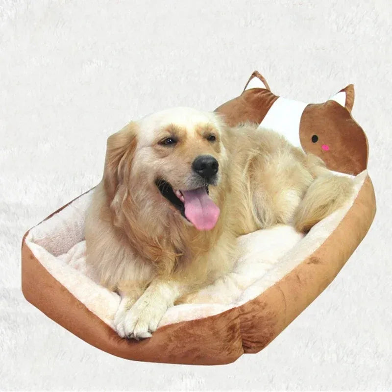 Animal Pattern Dog Bed - Breathable and Machine Washable Pet Sofa for Dogs and Cats