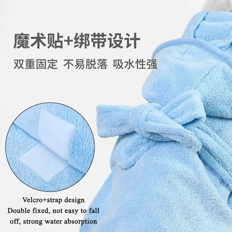 Dog And Cat Shower Highly Absorbent Bathrobes, Ultra-Fine Fiber Bath Towels, Quick Drying Pet Products towel