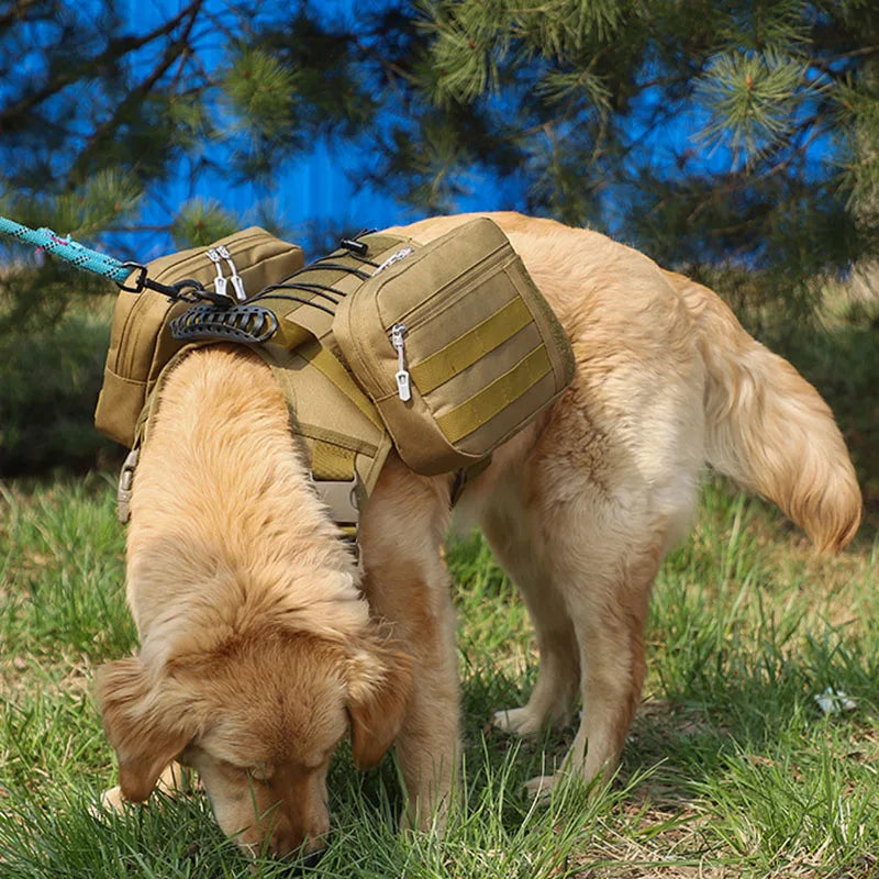 Tactical Dog Harness Backpack - For Medium to Large Dogs