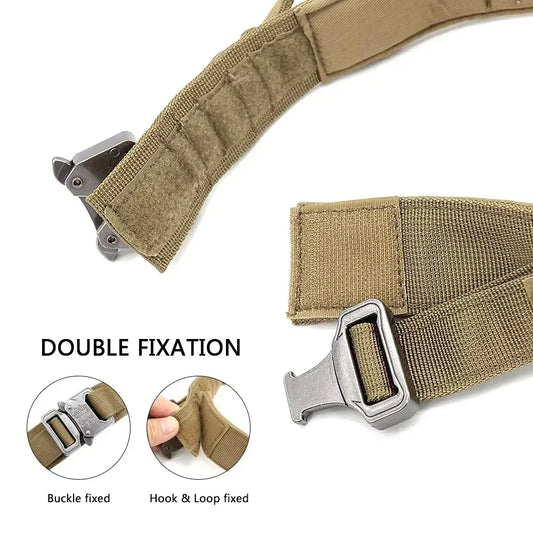 Tactical Nylon Dog Collar with Quick-Release for Large Breeds