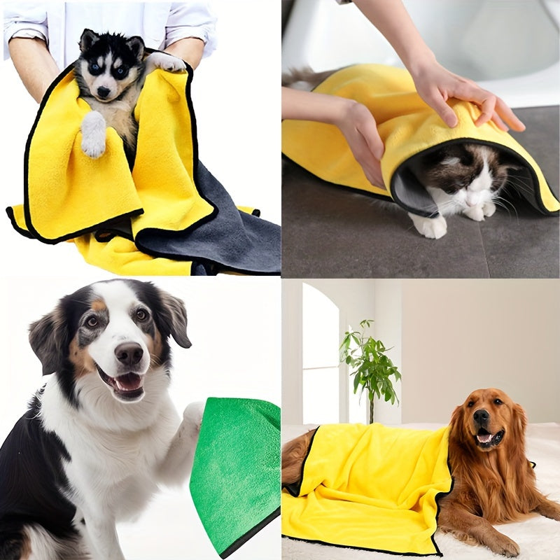 Soft & Quick-Drying Pet Towels - Keep Your Dog & Cat Clean and Dry Effortlessly