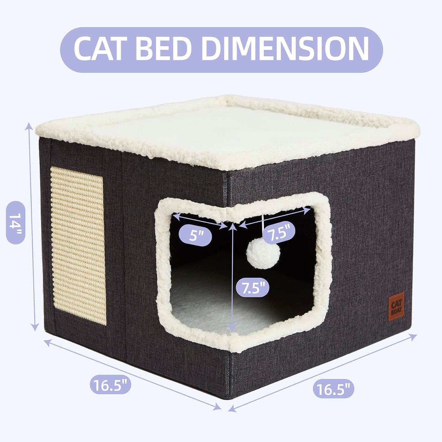 Cloth Cube Cat Nest Foldable